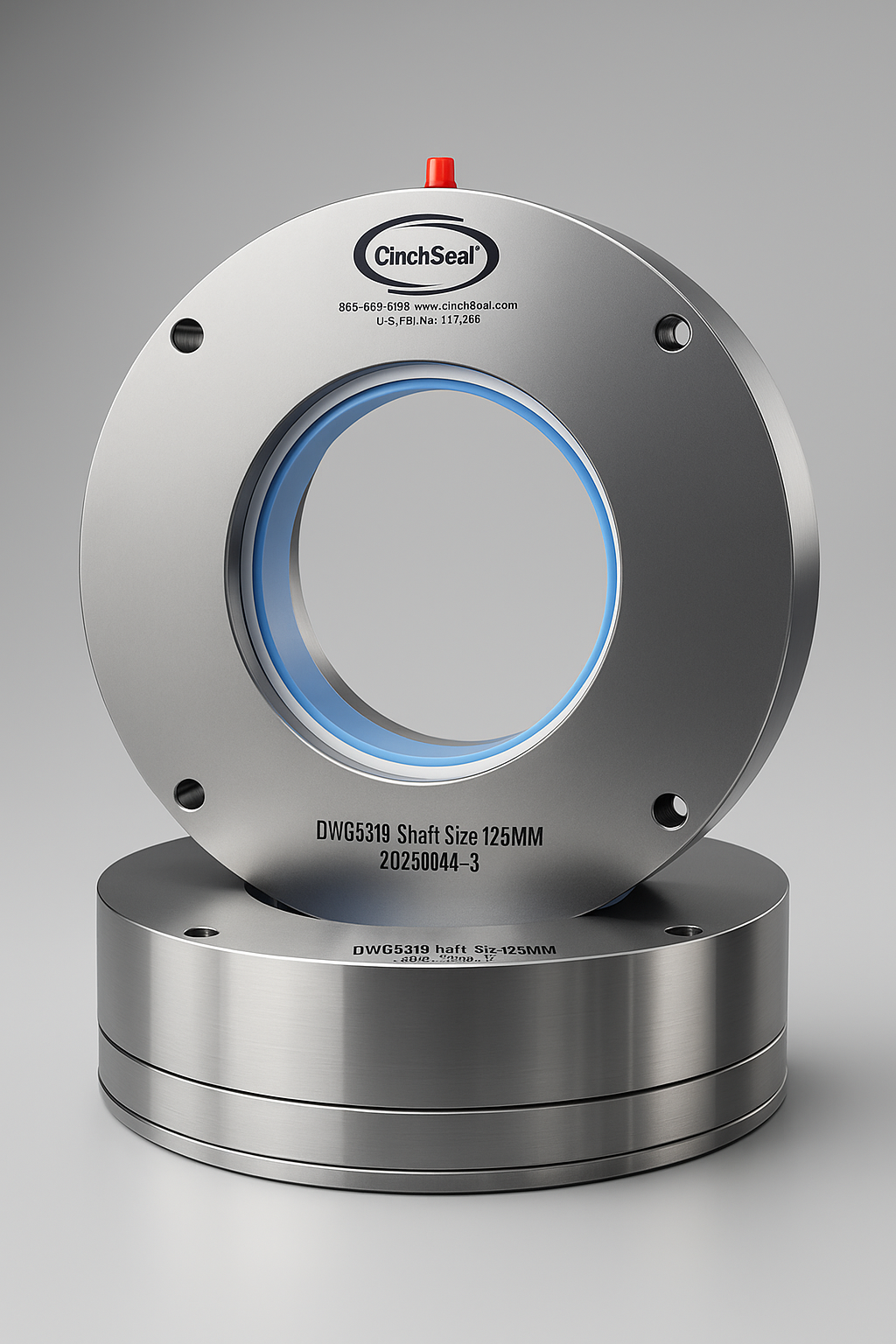 Vedação CinchSeal bipartida DWG5319 eixo 125mm em aço inoxidável - distribuidor oficial Mippei Brasil