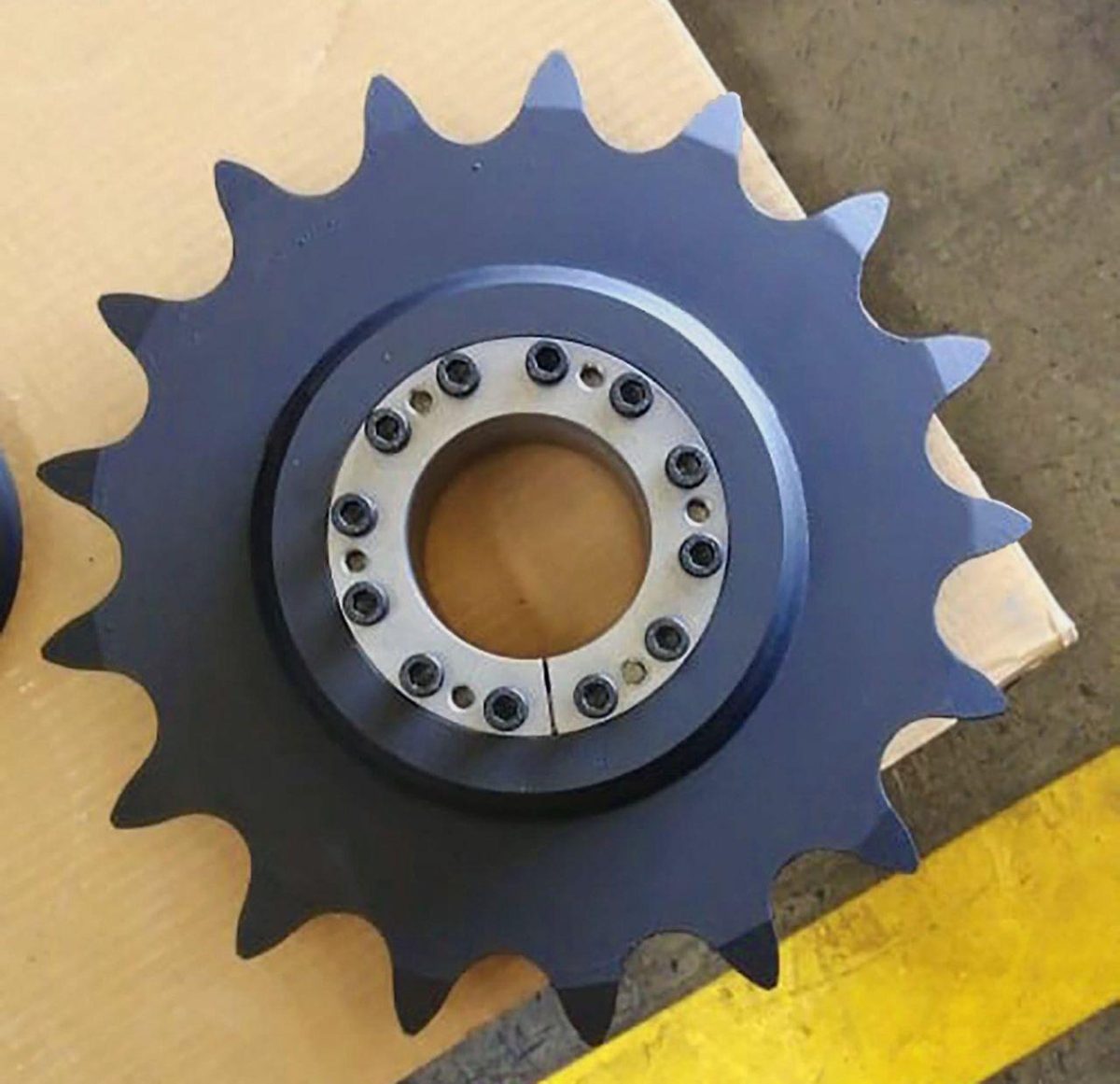 Roda dentada Martin com dispositivo de fixacao keyless montagem sem chaveta em eixo