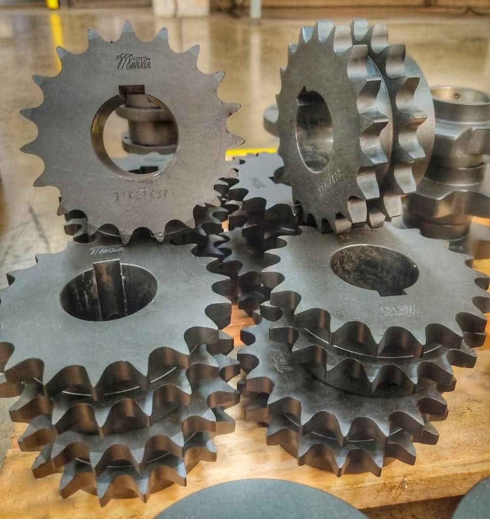 Linha de rodas dentadas duplas e triplas Martin com cubo - engrenagem para corrente de rolos