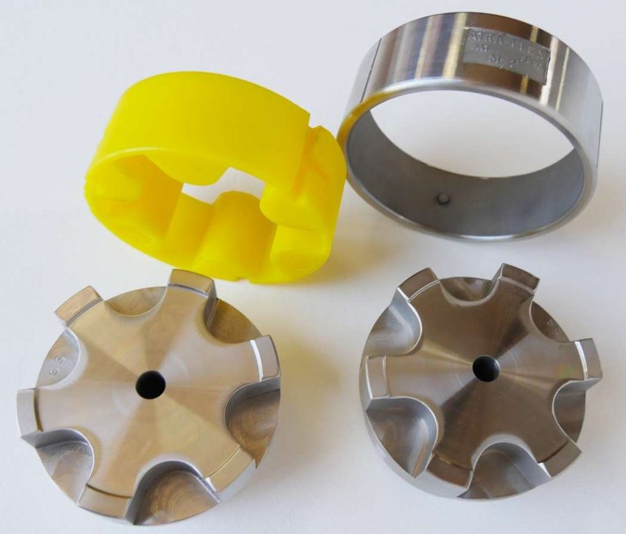 Acoplamento flexível ATRAFLEX M-Series Millennium com garras contra-perfuradas e inserto amarelo — Mippei