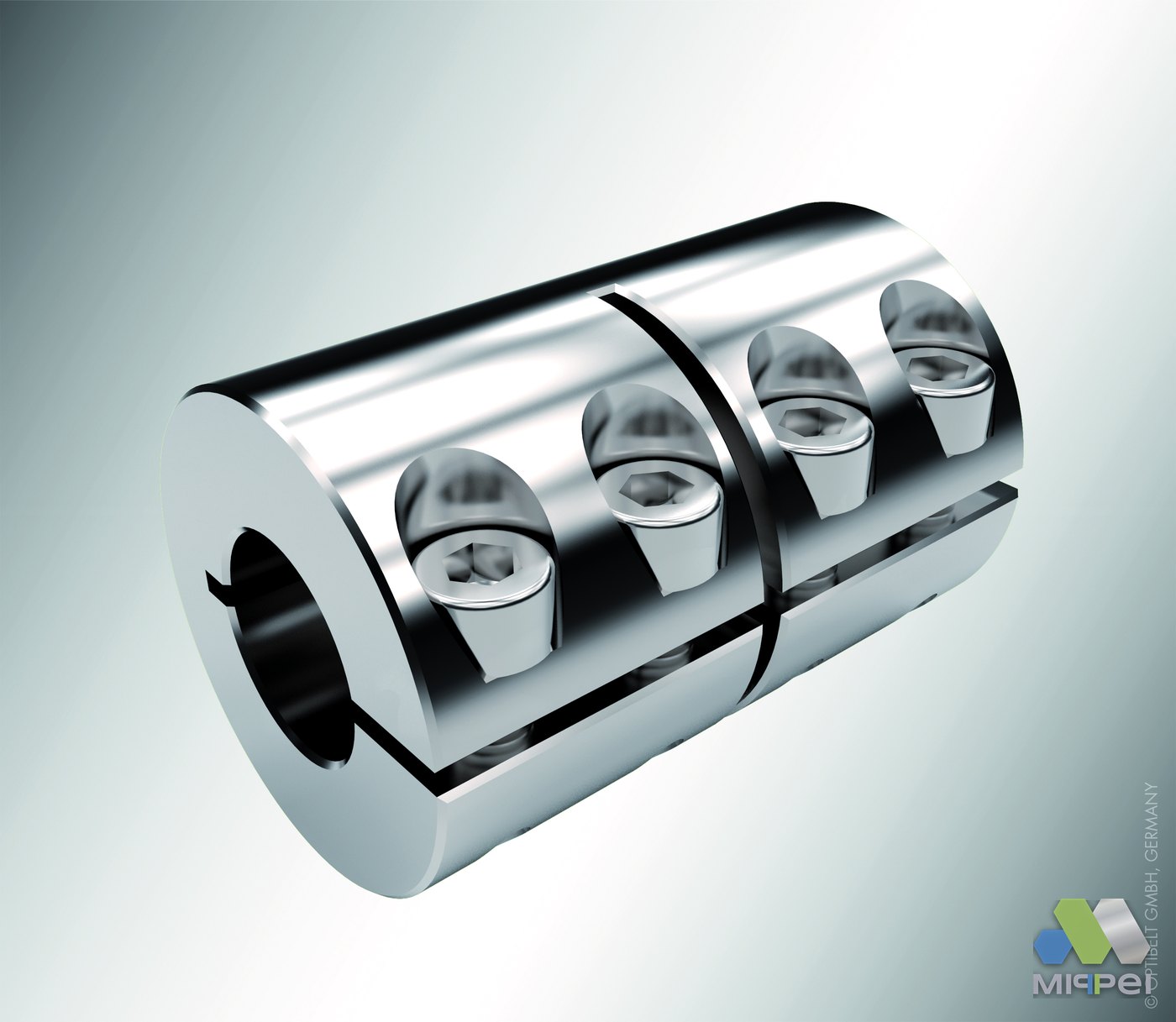 Acoplamento Optibelt Clamp Coupling de aperto, bipartido, para união de eixos — Mippei