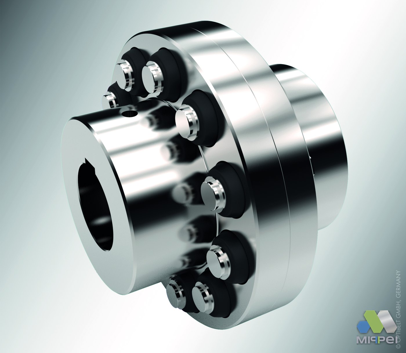 Acoplamento Optibelt ORPEX de pinos com elementos elásticos — Mippei distribuidora autorizada Optibelt