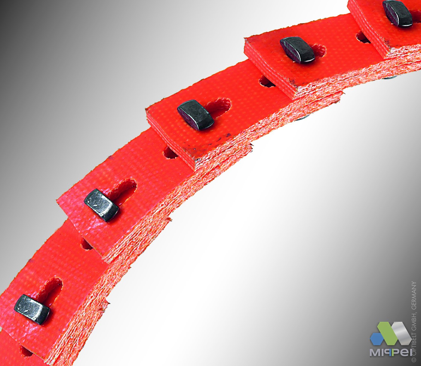 Correia de elos Optibelt LB, ajustável no comprimento sem desmontar o acionamento — Mippei