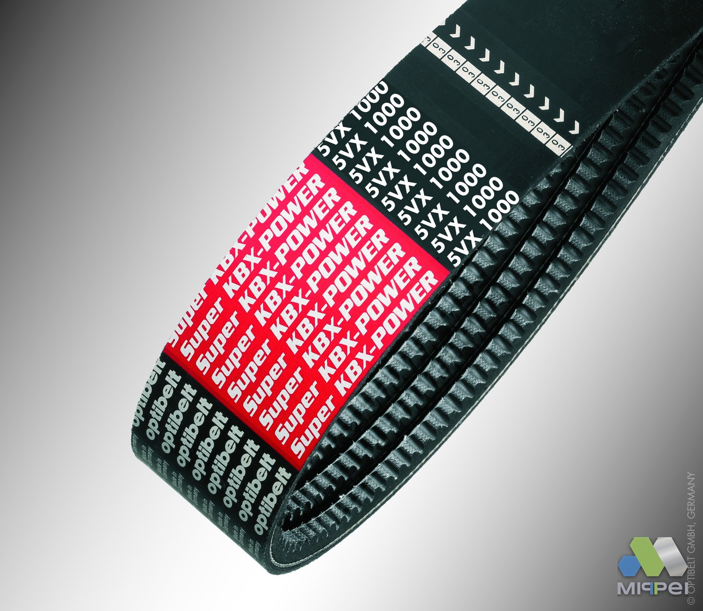 Kraftband Optibelt SUPER KBX POWER, correias unidas de flanco cortado — Mippei