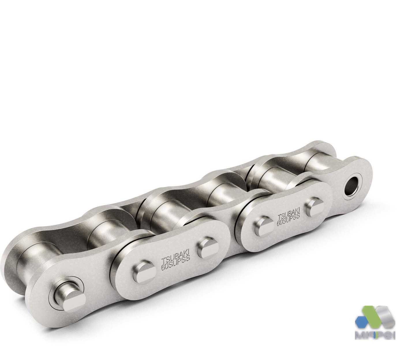 Corrente Tsubaki Super Inox em aço inoxidável para indústria alimentícia — Mippei