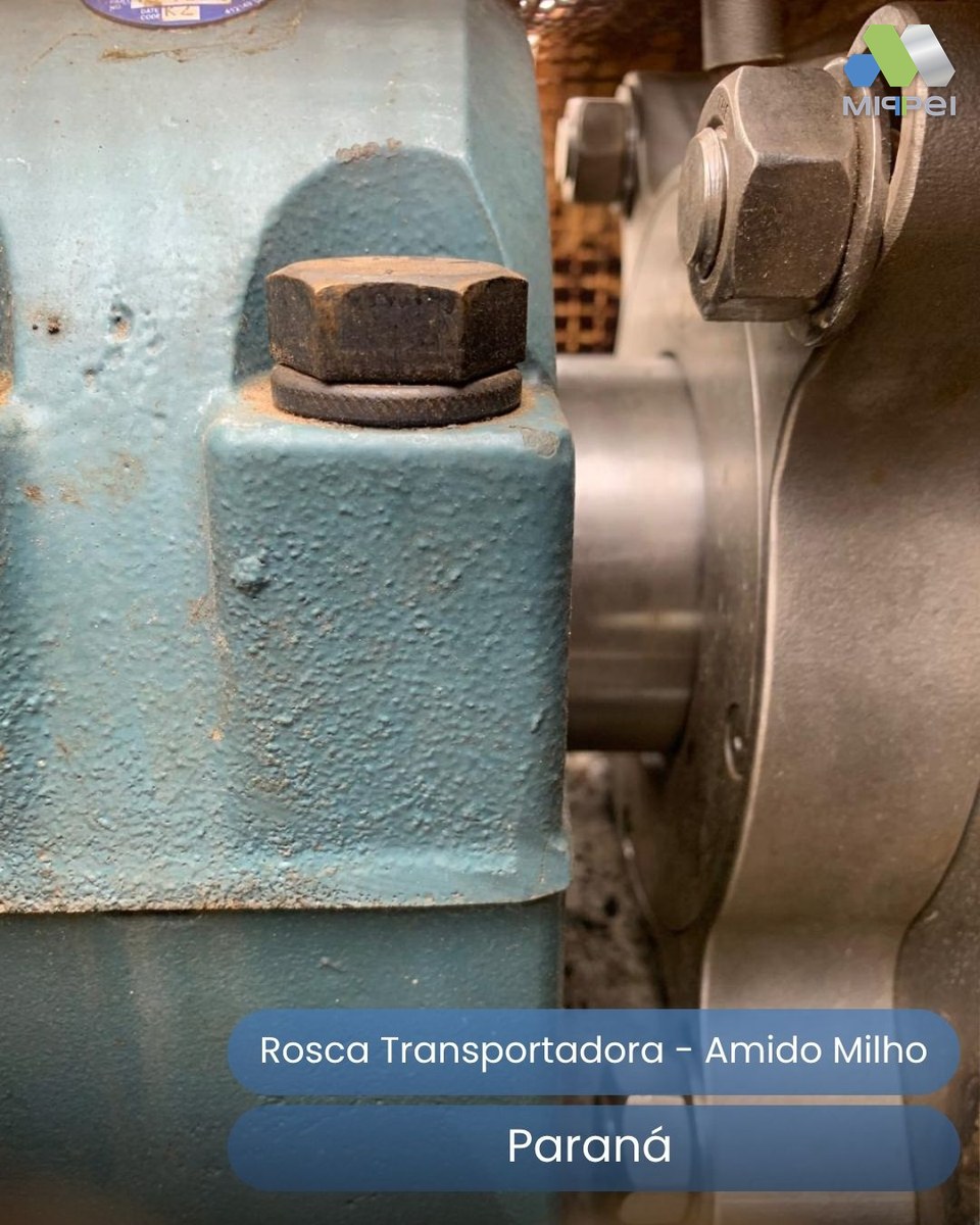 Vedação CinchSeal em rosca transportadora de amido de milho no Paraná