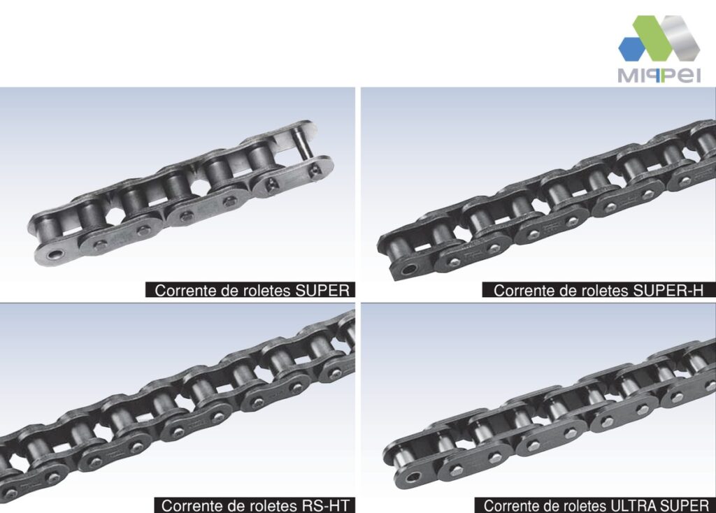 Correntes de rolos Tsubaki para aplicações pesadas: SUPER, SUPER-H, RS-HT e ULTRA SUPER